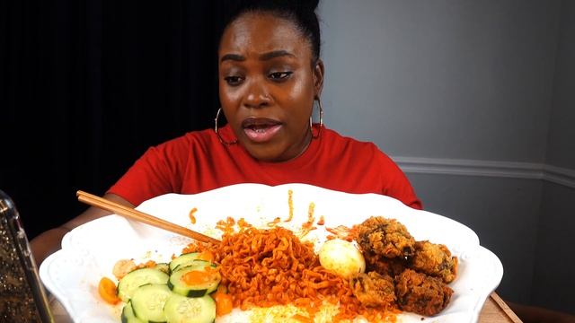 2x Spicy Noodles | eggs + Samyang sauce | Carbonara| 5 Days Veggie Challenge