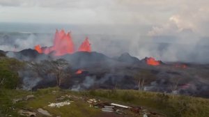Впечатляющее извержение вулкана Килауэа на Гавайях