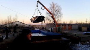 испытания (сброс на воду) лодки Lord River Rest 39