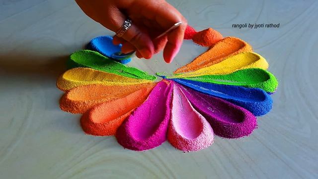 #1510 satisfying sand video | navratri rangoli designs | diwali rangoli design | kolam