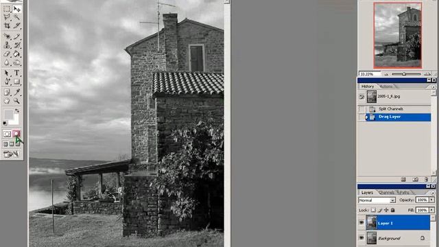 47 Перевод в чёрно белое разделением и наложением каналов CS2 смотреть онлайн