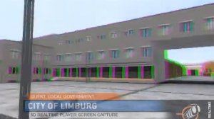 City of Limburg in 3D Anaglyph Green Magenta