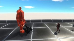 COLOSSAL TITAN VS GHIDORAH & ALL GODZILLA LAVA DEATH FALL - Animal Revolt Battle Simulator