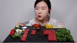 한우 뭉티기 생고기 리얼사운드 먹방 ASMR STEAK TARTARE RAW BEEF MUKBANG EATING SOUNDS NO TALKING | NAJIN