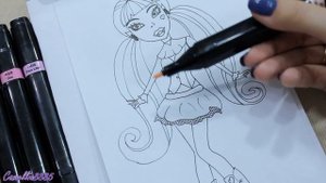 DIY Идея для Halloween Дракулаура из Monster High Рисую Скетчбук Новые маркеры