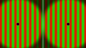 Полный трекинг для тренировки глаз на цветном фоне стерео.