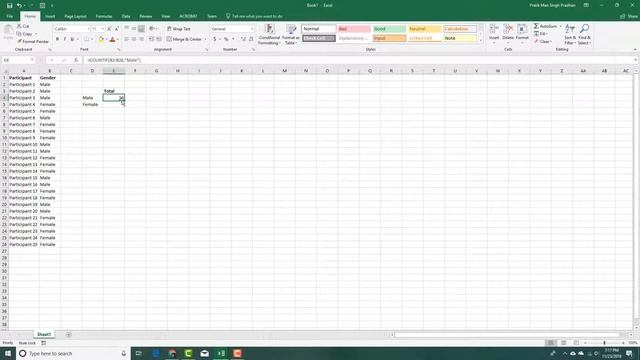 MS Excel Tutorial - Lesson 61 - COUNTIF function