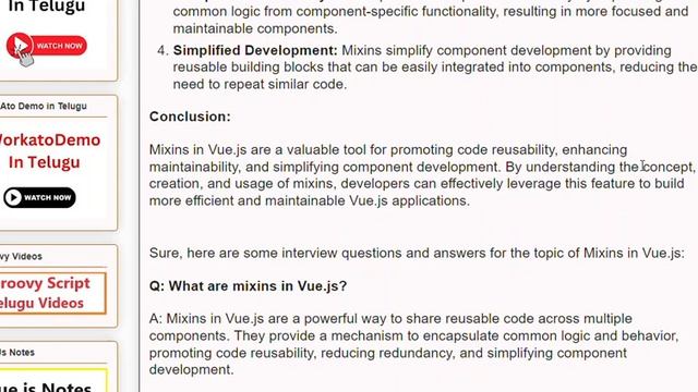 Introduction to Mixins in Vue js  Vue Js Notes And QA