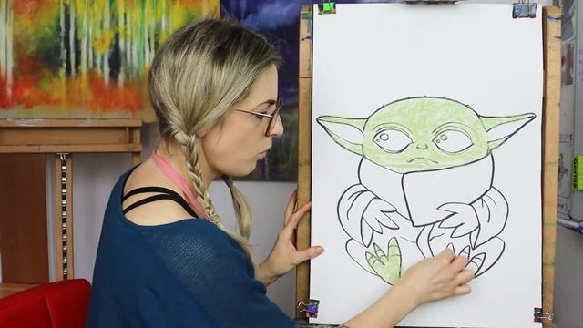 Learn how to draw BABY YODA MANDALORIAN: STEP BY STEP GUIDE (Age 5 +) смотреть онлайн