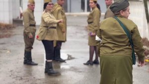 Народный театр имени И.В Муцалханова театрализованная постановка " Мы уходим на войну "