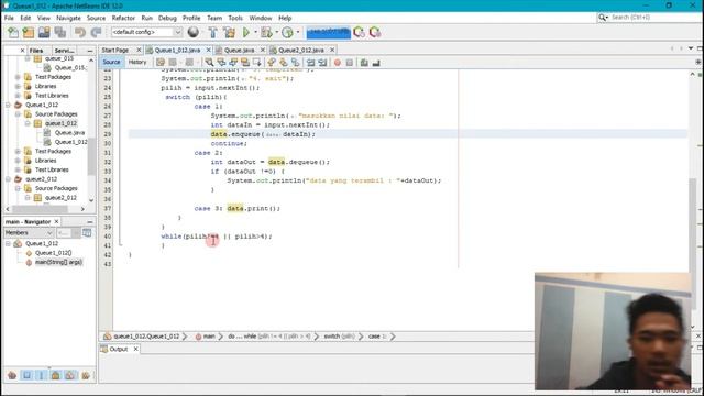 Implementasi program JAVA (Queue)