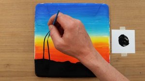 Как легко нарисовать пейзаж из одуванчиков на бумажной тарелке｜ Урок рисования акрилом, для детей