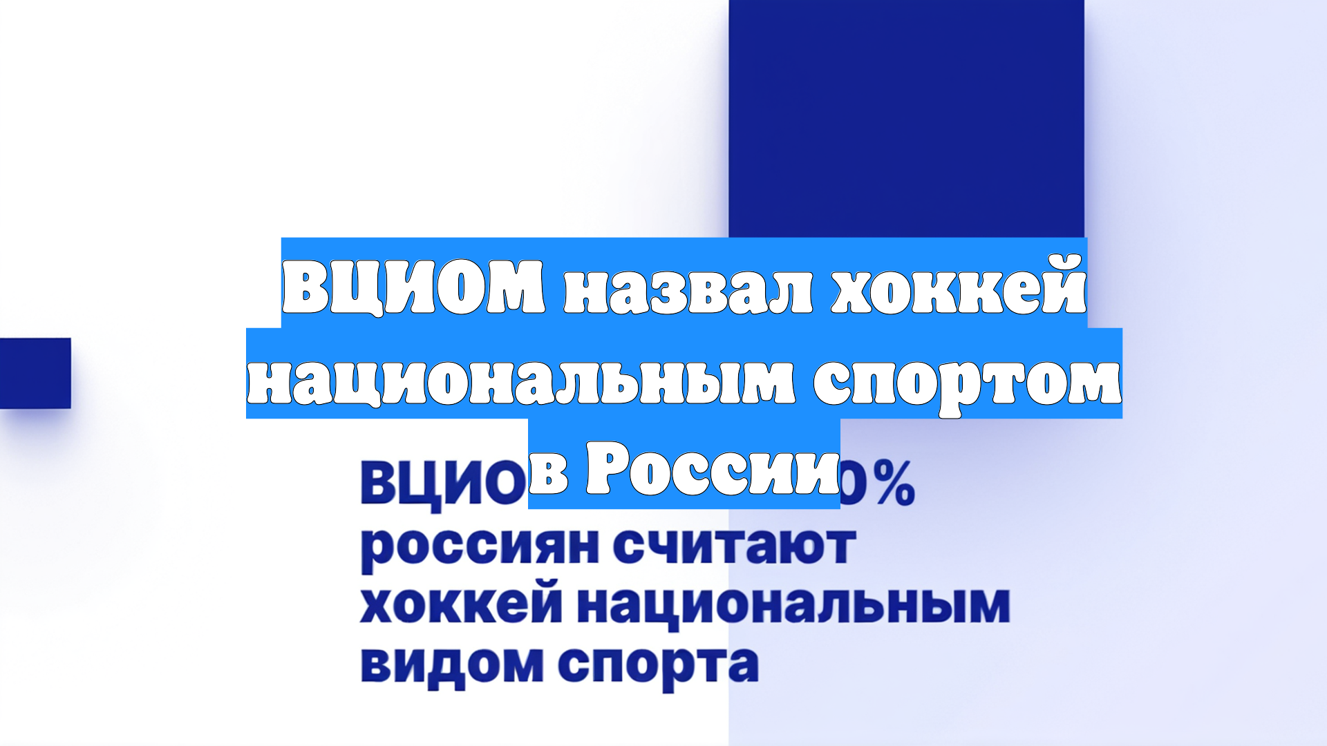 ВЦИОМ назвал хоккей национальным спортом в России