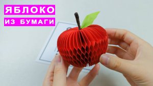 Как сделать Объемное Яблоко из бумаги. Оригами поделки из бумаги DIY