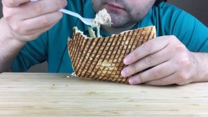 ASMR DONER KEBAB WITH CHICKEN MUKBANG (Eating Sounds) NO TALKING