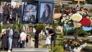Завалена розами и не только. Могилу Анастасии Заворотнюк на 40 день не узнать.