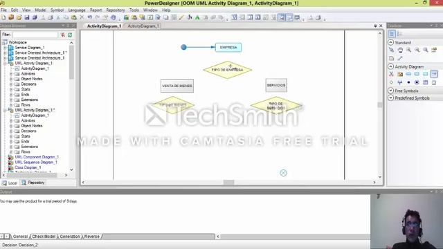 20 2S.  POWER DESIGNER modelo “UML Activity Diagram”