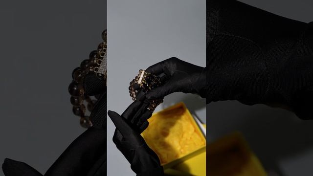 Распаковка (asmr) браслета из натурального раухтопаза и турмалина бренда Nadja Azenet NABEADS.