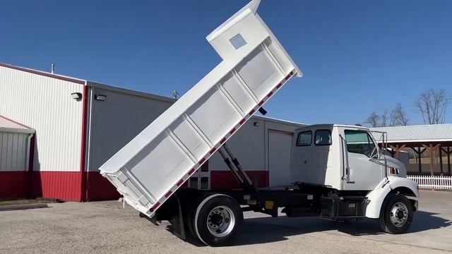 2000 STERLING L7500 HD DUMP TRUCK w/ LANDSCAPING BODY CAT DIESEL ALLISON AUTO WHITE "BED OPERATING" смотреть онлайн