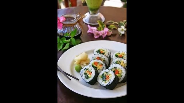 Овощные роллы Такуан, приготовление