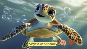 Маленькие художники: Рисуем черепашку - Детский образовательный мультфильм
