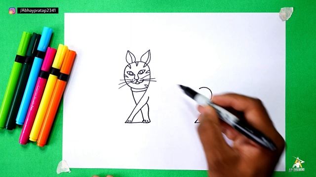 How to Draw Cat step by step | easy Drawing for beginners смотреть онлайн