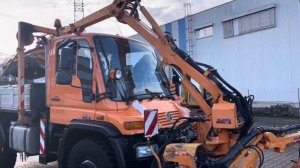Mercedes-Benz Unimog U500 Kipper mit Mähgerät Gilbers FK7