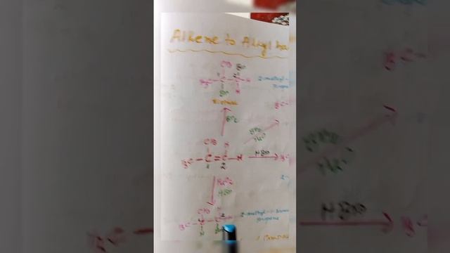 Alkyl halides from Alkenes #neet2023 #alkylhalide #markovnikov