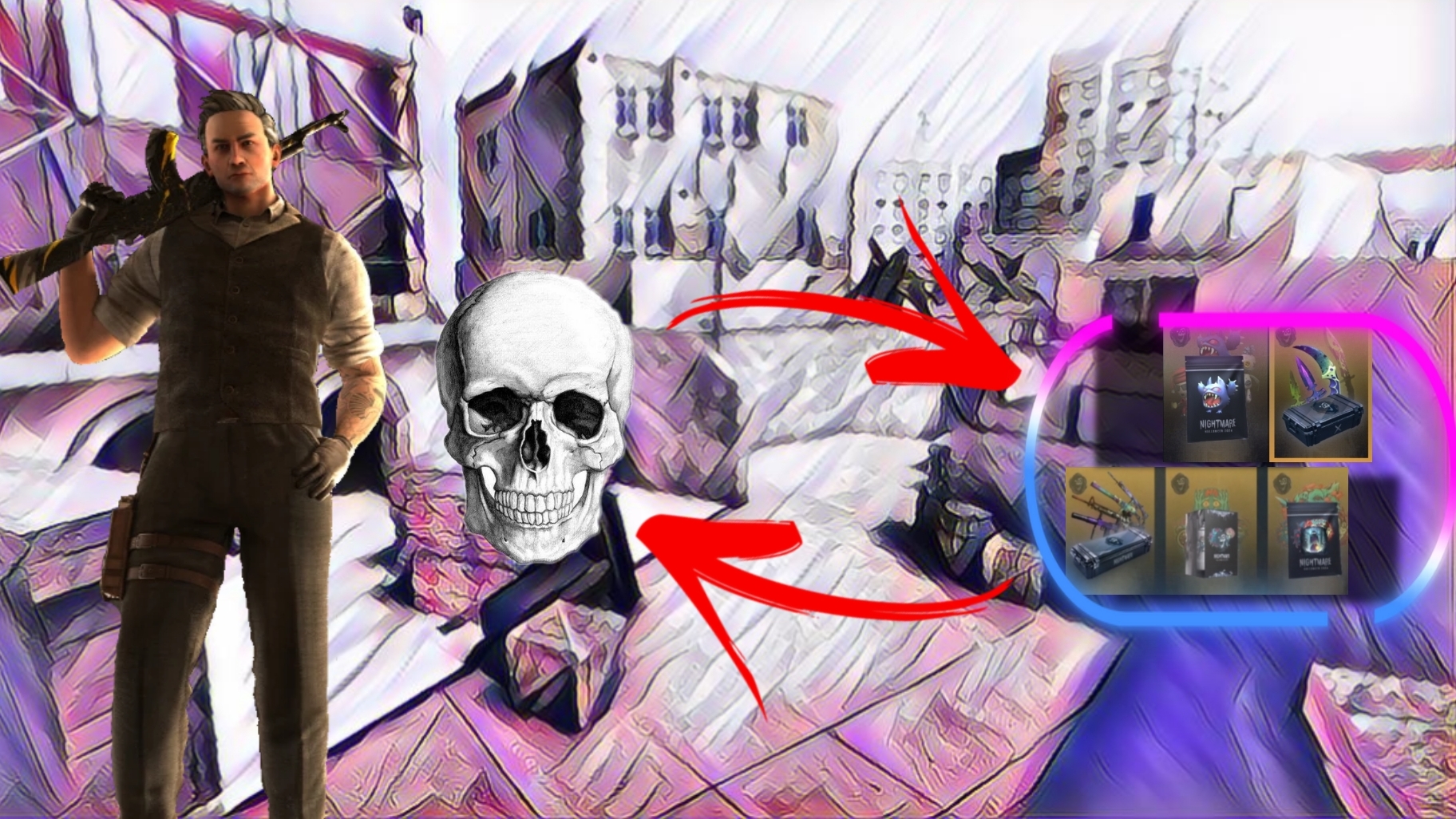 1 СМЕРТЬ = 1 КЕЙС NIGHTMARE! ВЫПАЛО 3 АРКАНЫ?!