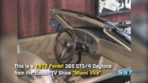 Sonny Crockett's Ferrari from Miami Vice displayed in Chicago Museum