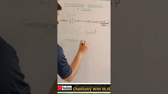 How to find Hybridisation, geometry & shape of molecules #chemicalbonding #shorttricks #formula