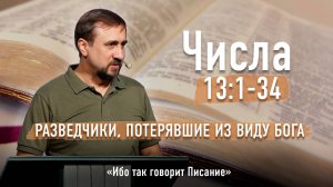 Библия - Числа Глава 13 стихи 1-34 - Разведчики, потерявшие из виду Бога - Ибо так  говорит Писание