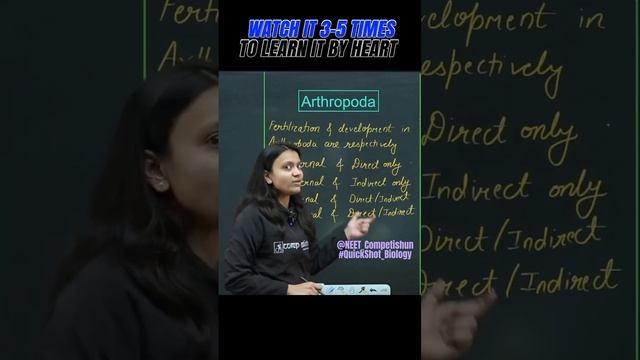Fertilization & Development in Arthropoda ? | QuickShot Biology |#neet#ncert#biology