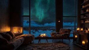 Relax winter northern lights.