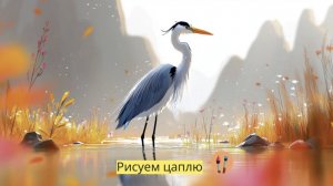 Маленькие художники: Рисуем цаплю - Детский образовательный мультфильм