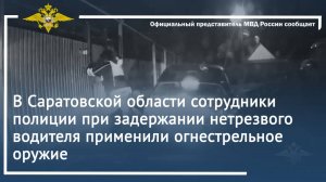 В Саратовской области полицейские при задержании нетрезвого водителя применили огнестрельное оружие