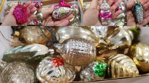 Наша коллекция советских елочных игрушек, украшений на елку, новогодние игрушки из СССР