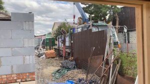 Строим дом. Плиты перекрытия. Цоколь. Стены из вармита (газоблока). Часть 3