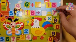 Считайте Числа от 12345678910 с Магнитными Символами для Дошкольников