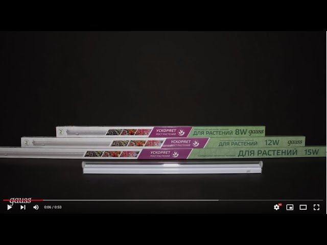Фитосветильники GAUSS TL для растений смотреть онлайн