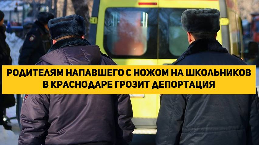 Родителям напавшего с ножом на школьников в Краснодаре грозит депортация