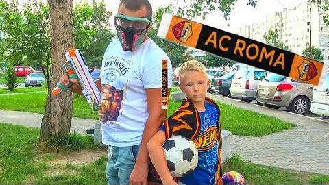 НЕРФ БИТВА и МЯЧ за ШАРФ футбольной команды. БРОС ШОУ смотреть онлайн