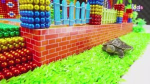 Магнитные шарики - Постройте Миниатюрный Домик С Садом, Бассейном Для Хомячка