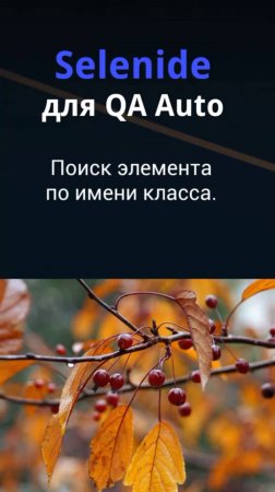 Selenide для QA Auto. Поиск элемента по имени класса.