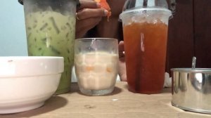 MUKBANG EATING RIPE PAPAYA AND DRINKING MILK GREEN TEA, ICE FRESH MILK & ICE LEMON JUICE ||MUKBANG|