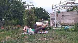 Утренняя зарядка . Morning exercises.