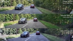 Wideorejestratory Mio J30, 70mai M300 i Navitel R66 - porównanie / comparison