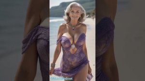 Natural Mature Woman Over 60s💖Lace Dress & Coastal Vibes