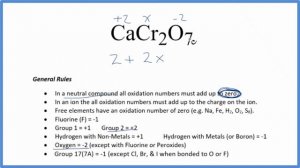 How to find the Oxidation Number for Cr in CaCr2O7     (Calcium dichromate)