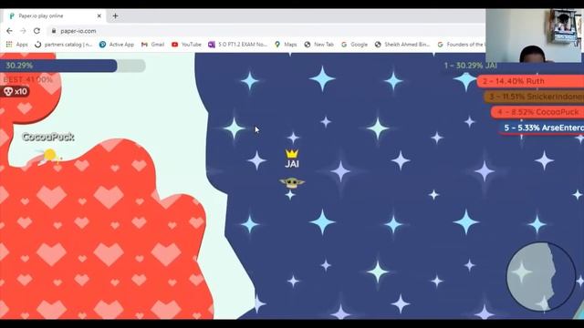 Paper.io 2 - BABY YODA - 100% Map Control смотреть онлайн